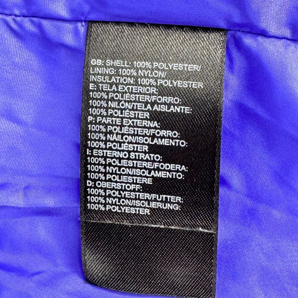 The North Face TNF Womens Quilted Jacket Purple XS Nylon Lightweight Full Zip - Picture 16 of 16
